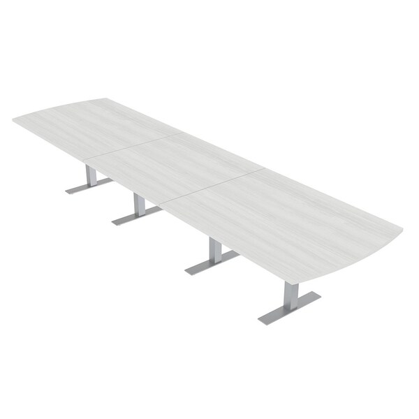 45 in W, 166 in L, 29 in H, Engineered Wood Top, White